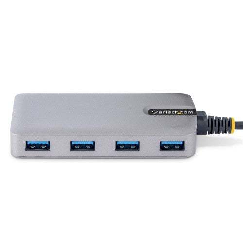 StarTech.com 4-Port USB-C Hub - 5Gbps - Bus Powered - USB C to 4x USB-A Hub w/ Optional Auxiliary Power Input - Portable Desktop/Laptop USB Hub - 1ft (30cm) Cable - USB Expansion Hub