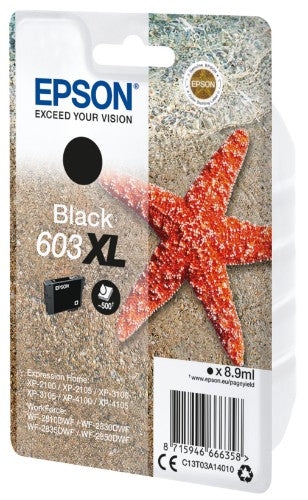 Epson C13T03A14010/603XL Ink cartridge black high-capacity, 500 pages 8.9ml for Epson XP 2100