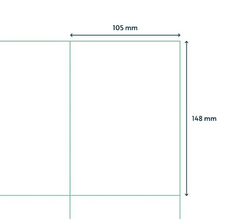 Capture A4LABEL-105X148 printer label White