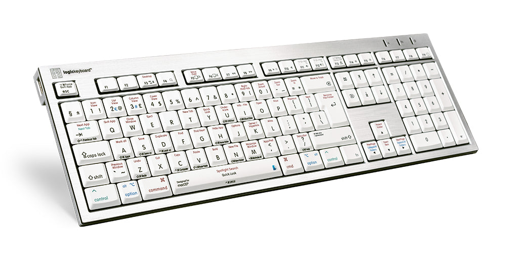 Logickeyboard LKB-OSX-CWMU-UK keyboard Gaming USB QWERTY English White