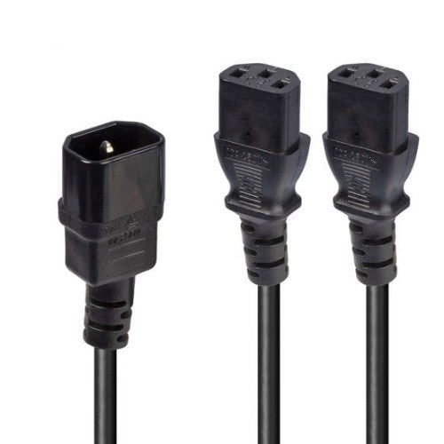 Lindy 2m IEC Splitter Cable IEC C14 to 2 x IEC C13