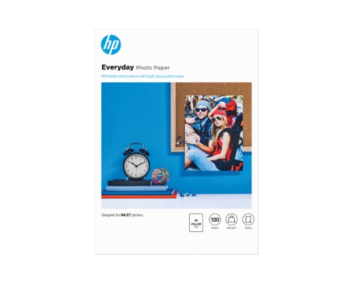 HP Everyday Photo Paper, Glossy, 200 g/m2, A4 (210 x 297 mm), 100 sheets
