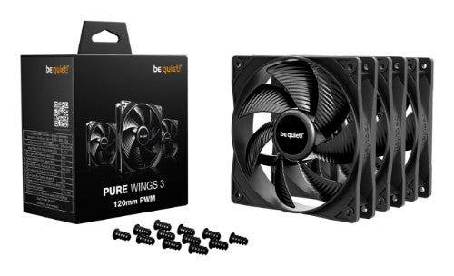 be quiet! Pure Wings 3 120mm | PWM Triple Pack Computer case Fan 12 cm Black 3 pc(s)