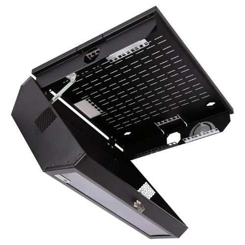 Lanview RWSLMBL rack cabinet 8U Wall mounted rack Black