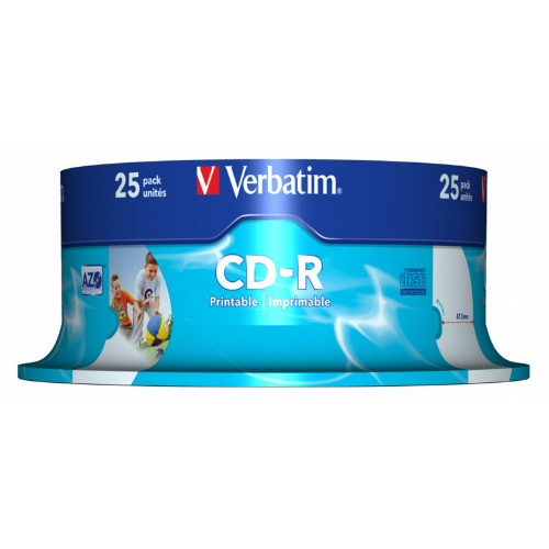 Verbatim CD-R AZO Wide Inkjet Printable 700 MB 52x 25 pc(s)