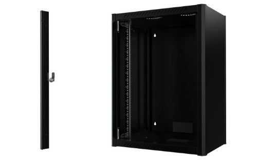 Lanview RWM16U45BL rack cabinet 16U Wall mounted rack Black