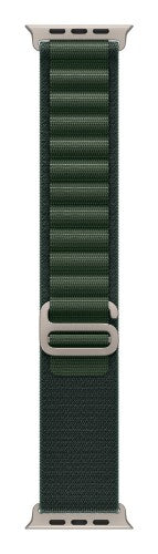 Apple 49mm Dark Green Alpine Loop - Medium - Natural Titanium Finish