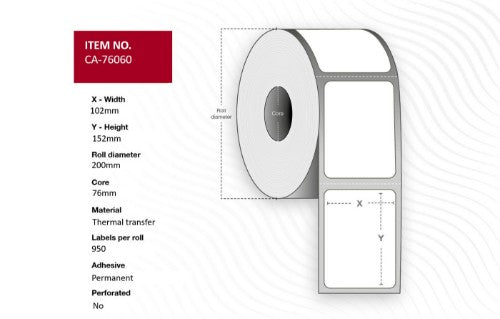 Capture CA-76060 printer label White