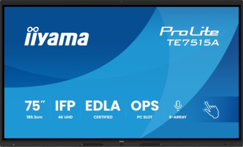 iiyama 75" 4K UHD Google EDLA Certified IFP Interactive Display – Where Design Meets Performance