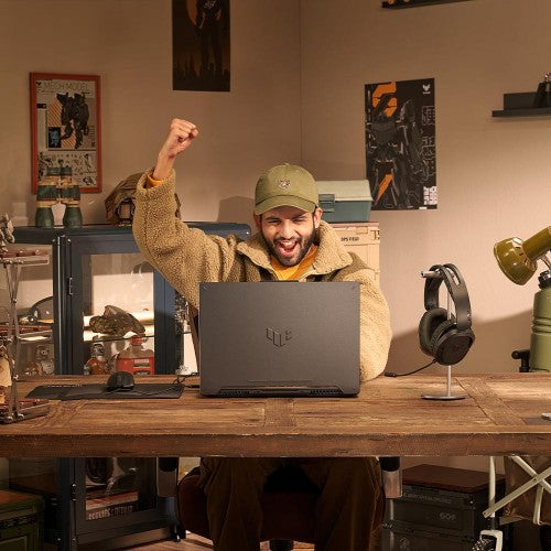 ASUS TUF Gaming A15 FA507NUR-LP011W AMD Ryzen™ 7 7435HS Laptop 39.6 cm (15.6") Full HD 16 GB DDR5-SDRAM 1 TB SSD NVIDIA GeForce RTX 4050 Wi-Fi 6 (802.11ax) Windows 11 Home Black, Grey