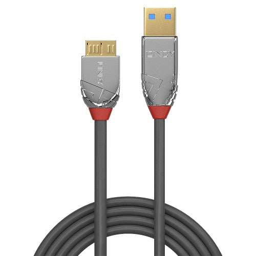 Lindy 3m USB 3.2 Type A to Micro-B Cable, 5Gbps, Cromo Line