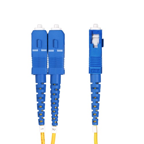 StarTech.com 5m (16.4ft) LC to SC (UPC) OS2 Single Mode Duplex Fiber Optic Cable, 9/125µm, 100G, Bend Insensitive, Low Insertion Loss - LSZH Fiber Jumper Cord