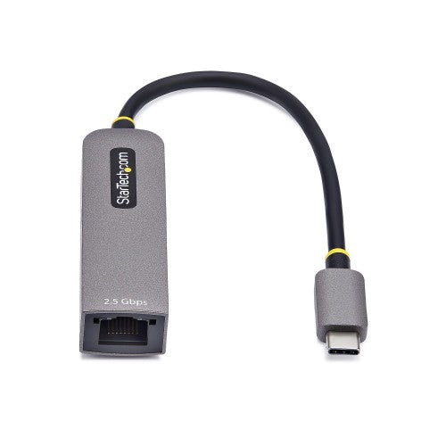 StarTech.com 2.5GbE USB-C to Ethernet Adapter, 100W PD Pass-Through, NBASE-T NIC, USB 3.0 Type-C 2.5/1G Multi Speed Network, Thunderbolt Compatible, Windows & Mac