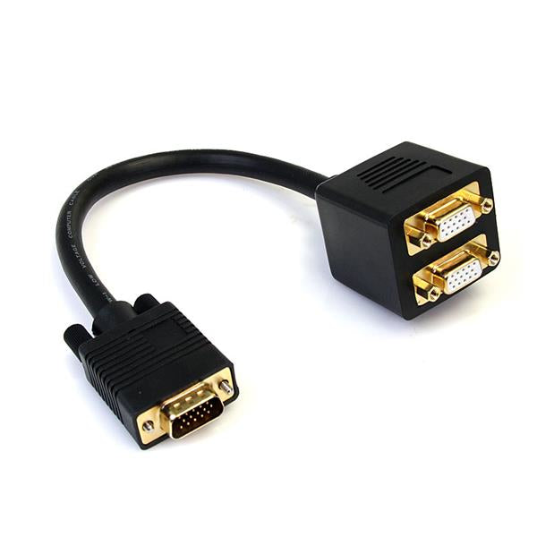 StarTech.com 1 ft VGA to 2x VGA Video Splitter Cable – M/F