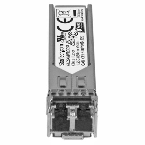 StarTech.com Cisco GLC-SX-MM-RGD Compatible SFP Transceiver Module - 1000BASE-SX~Cisco GLC-SX-MM-RGD Compatible SFP Module - 1000BASE-SX - 1GbE Multimode Fiber MMF Optic Transceiver - 1GE Gigabit Ethernet SFP - LC 550m - 850nm - DDM Cisco ASR920, IE2000,
