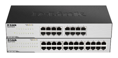 D-Link GO-SW-16G Unmanaged L2 Gigabit Ethernet (10/100/1000) 1U Black