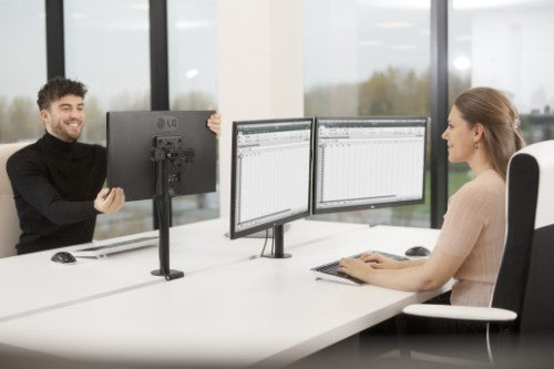 Vision VFM-DPD2B monitor mount / stand 68.6 cm (27") Black Desk