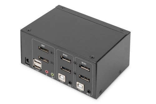 Digitus KVM Switch, 2-Port, Dual Display, 4K, DisplayPort®