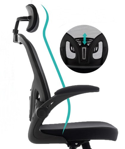 Urban Factory ERGO: SIMPLE ERGONOMIC ADJUSTABLE WORKING CHAIR BLACK
