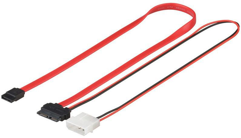 Microconnect PI2025 SATA cable 0.25 m SATA 7-pin Power Black