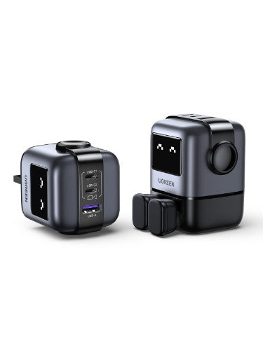 Ugreen USB-A+2C 65W UNO GAN CHARGER Mobile phone, Laptop, Tablet Black AC, USB Indoor