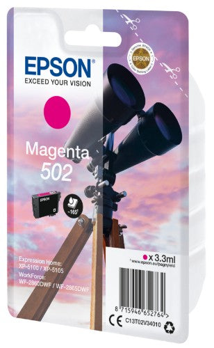 Epson C13T02V34010/502 Ink cartridge magenta, 160 pages 3,3ml for Epson XP 5100