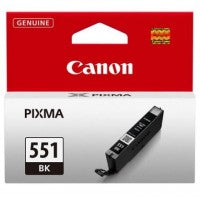 Canon 6508B001/CLI-551BK Ink cartridge black, 1.8K pages ISO/IEC 24711 376 Photos 7ml for Canon Pixma IP 8700/IX 6850/MG 5450/MG 6350/MX 725