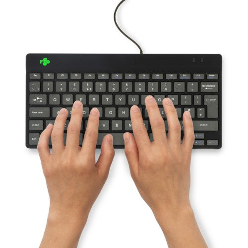 R-Go Tools Ergonomic keyboard R-Go Compact Break, compact keyboard with break software, QWERTY (UK), wired, black
