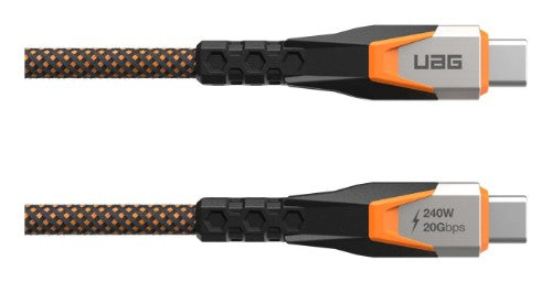Urban Armor Gear 9B4415114097 USB cable USB 3.2 Gen 2x2 0.75 m USB C Black, Orange