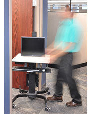 Ergotron WorkFit-C, Single LD Sit-Stand Workstation Black, Grey Multimedia cart